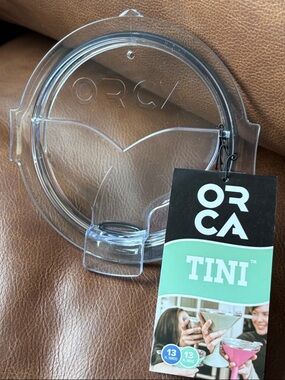 ORCA TINI whale tail Replacement Clear Lid with Tag